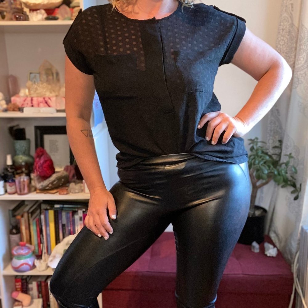 Black Sheer Bubble Top